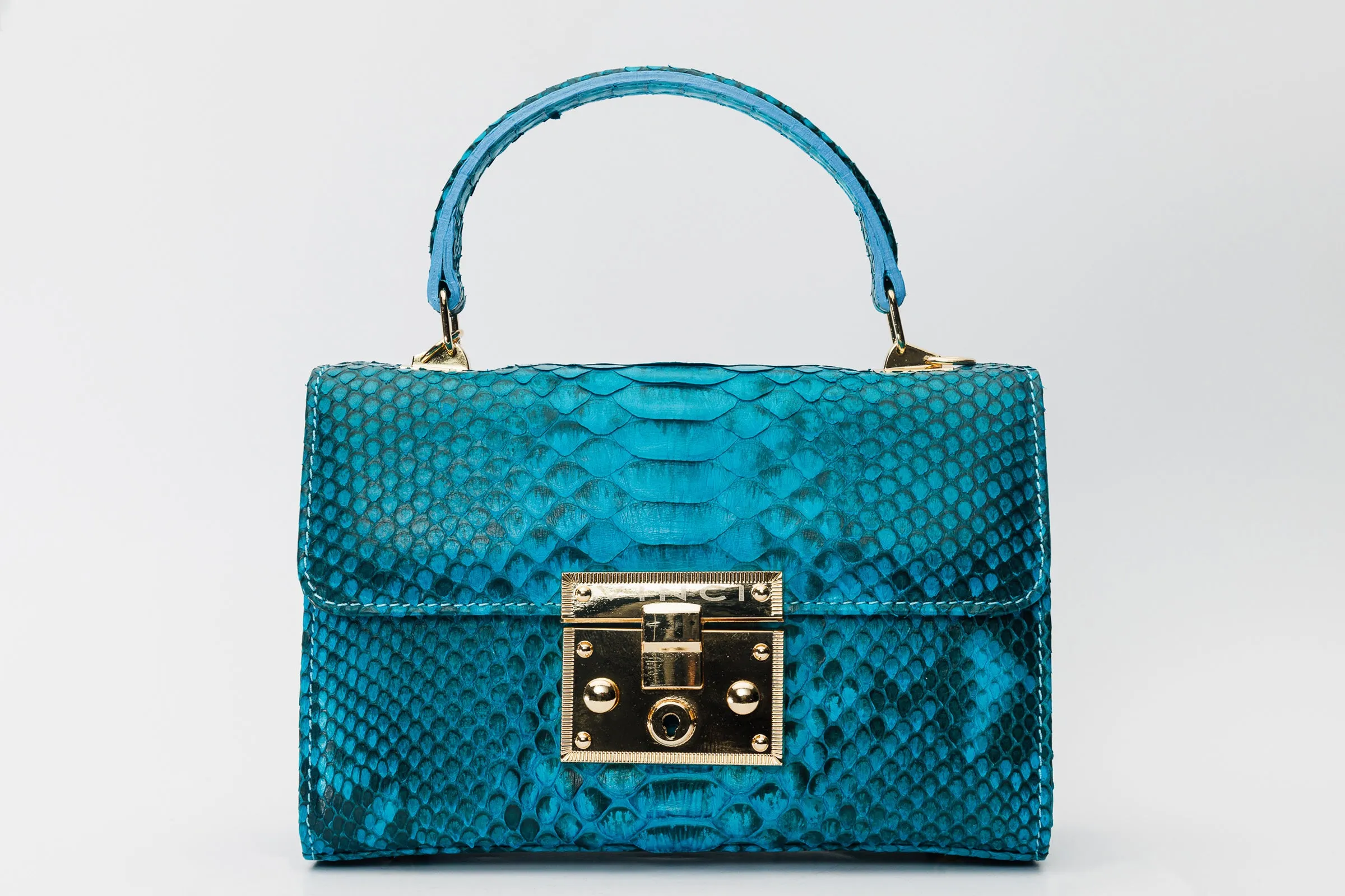 The Queen Turquoise Leather Handbag