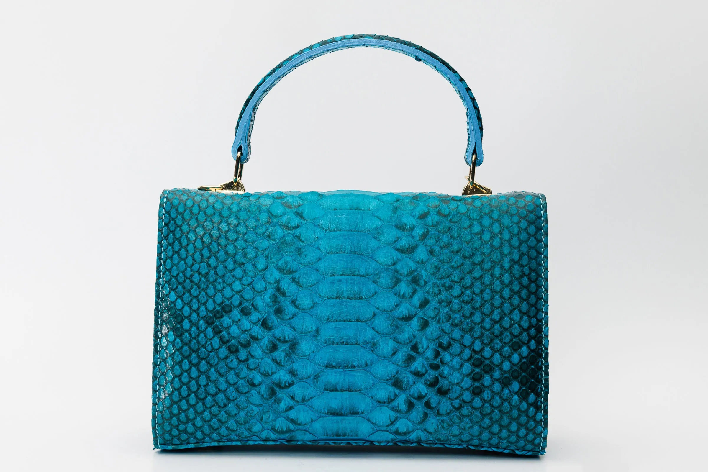 The Queen Turquoise Leather Handbag