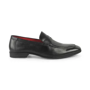 Tresmode Hawk Black Men's Leather Penny Loafers