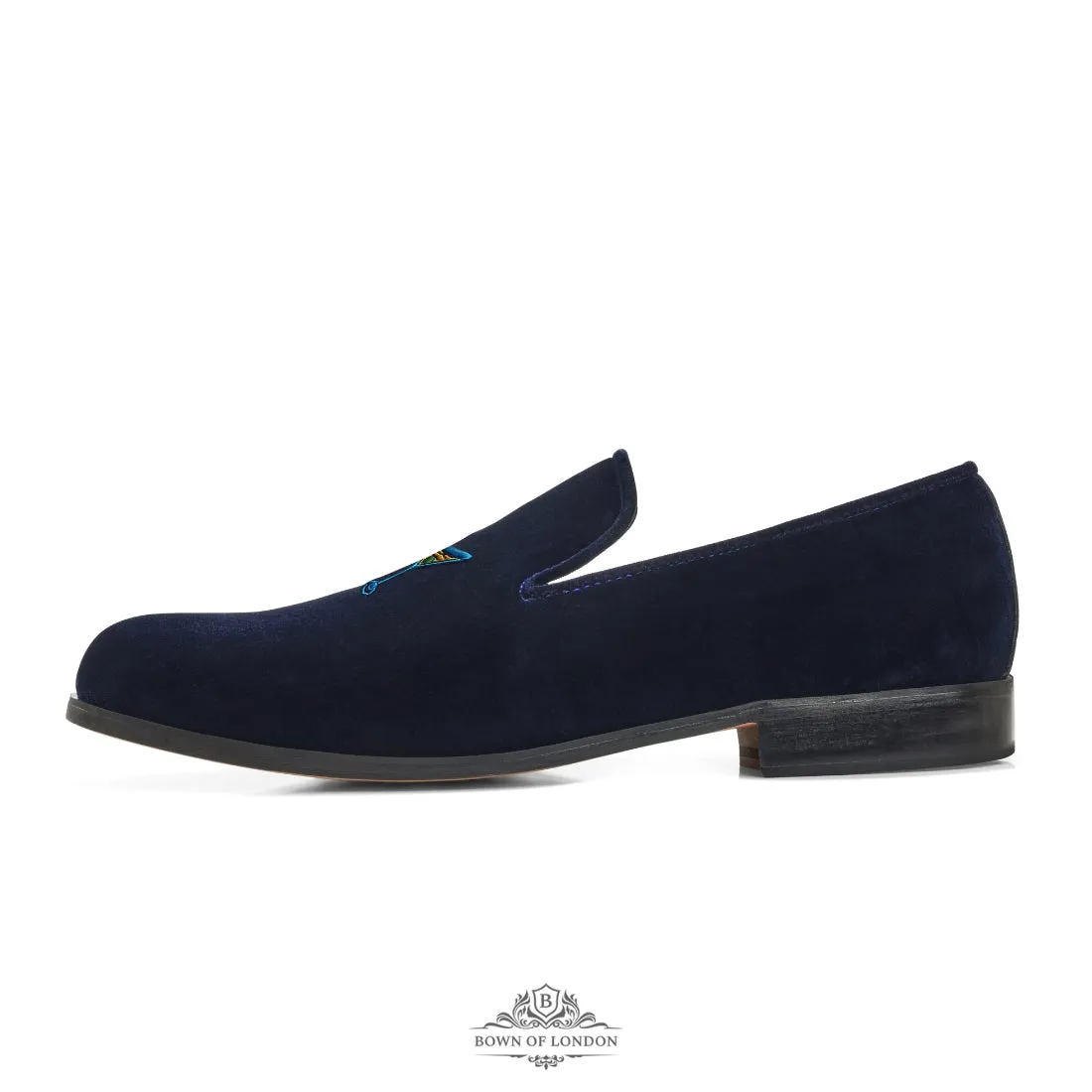 Velvet Loafer/Slipper Shoe - Stag Head