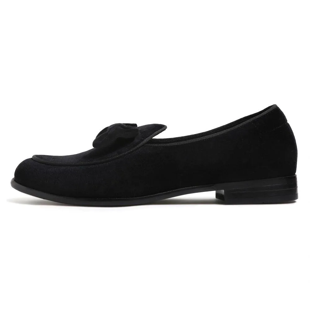 Veneto - Black Velvet Tuxedo Slip-On