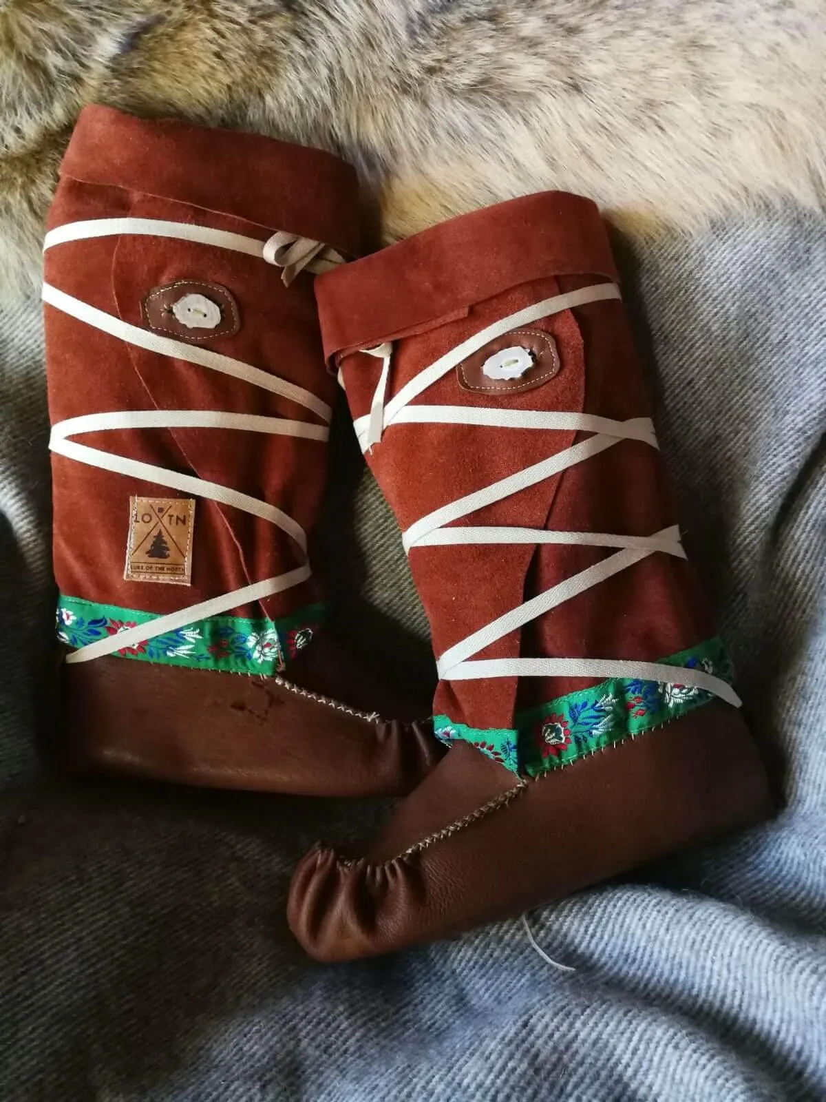 Winter Moccasins - DIY Kit  (Hide Uppers)