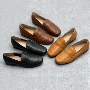 Women Genuine Casual Flat Loafers